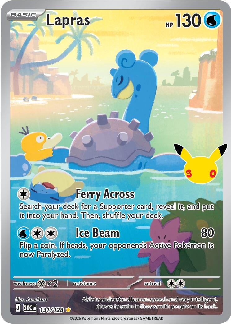 Image for (131/128) Lapras (ME: 30th Celebration) (30C) - Pokemon