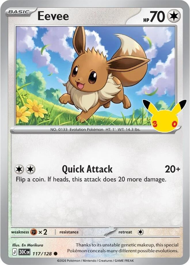 Image for (117/128) Eevee (ME: 30th Celebration) (30C) - Pokemon
