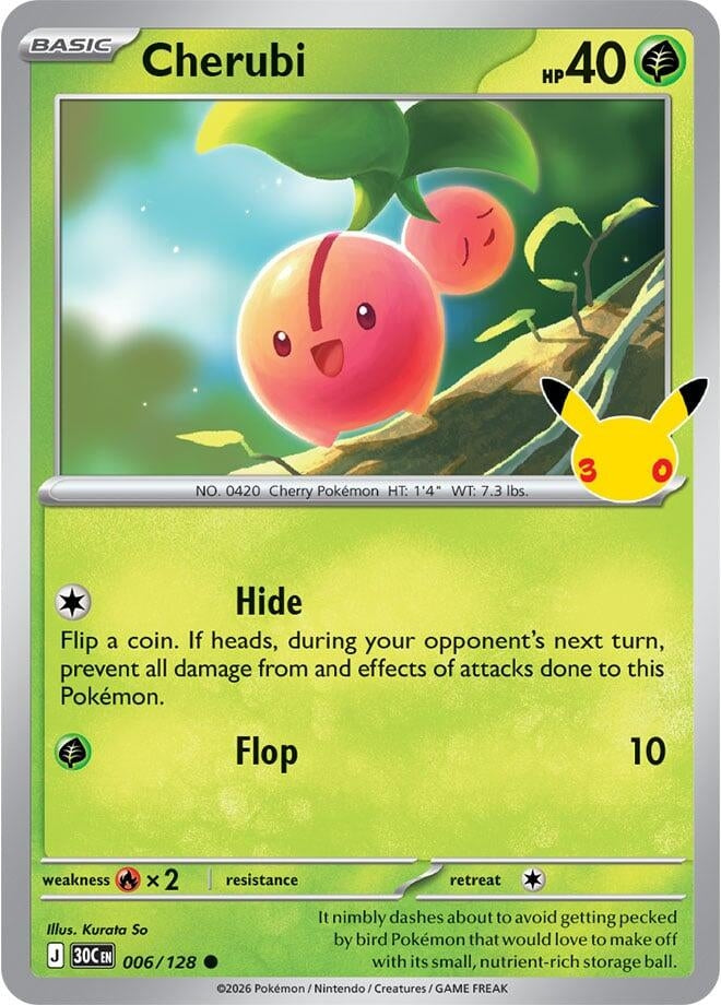Image for (006/128) Cherubi (ME: 30th Celebration) (30C) - Pokemon