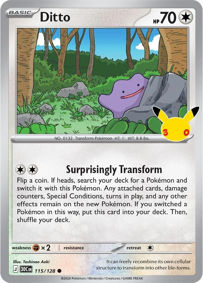 Image for (115/128) Ditto (ME: 30th Celebration) (30C) - Pokemon