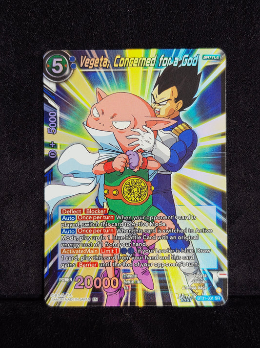VEGETA, CONCERNED FOR A GOD