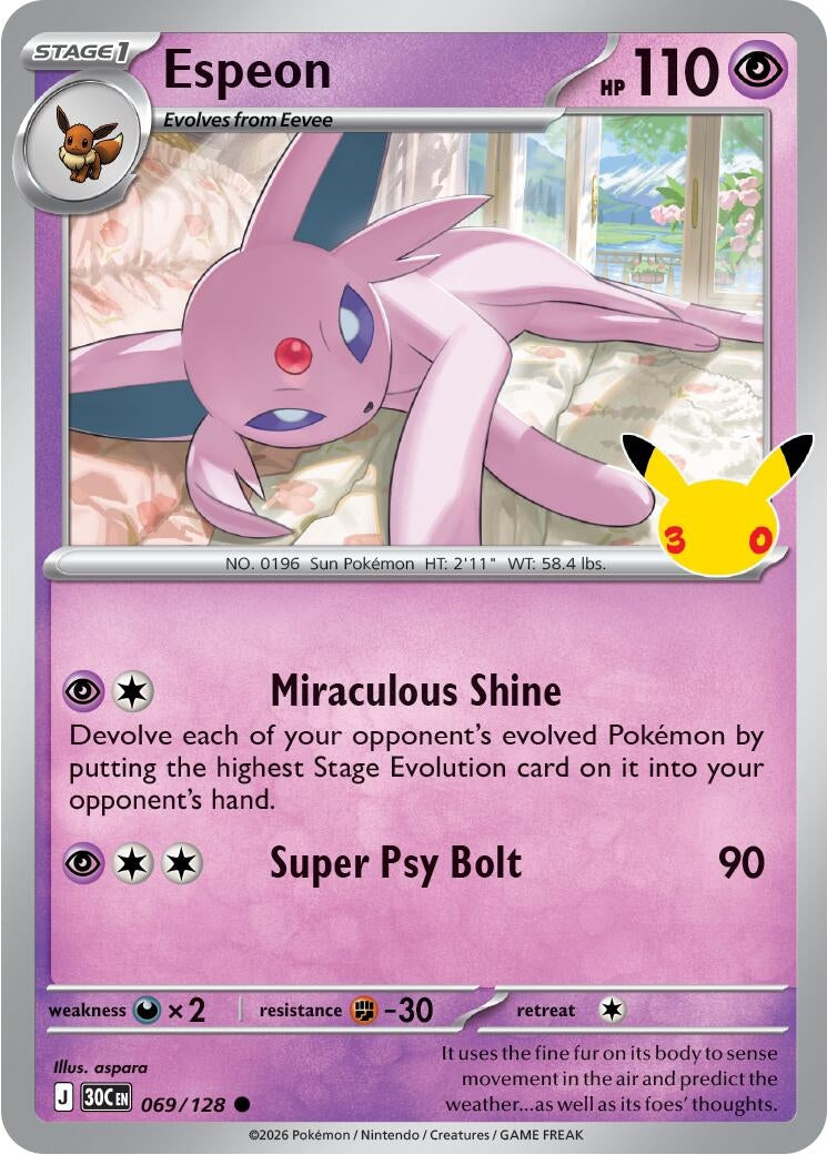 Image for (069/128) Espeon (ME: 30th Celebration) (30C) - Pokemon