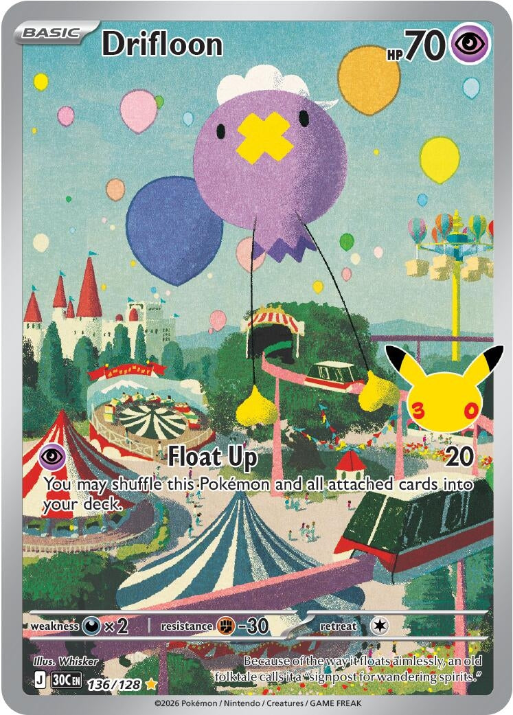 Image for (136/128) Drifloon (ME: 30th Celebration) (30C) - Pokemon