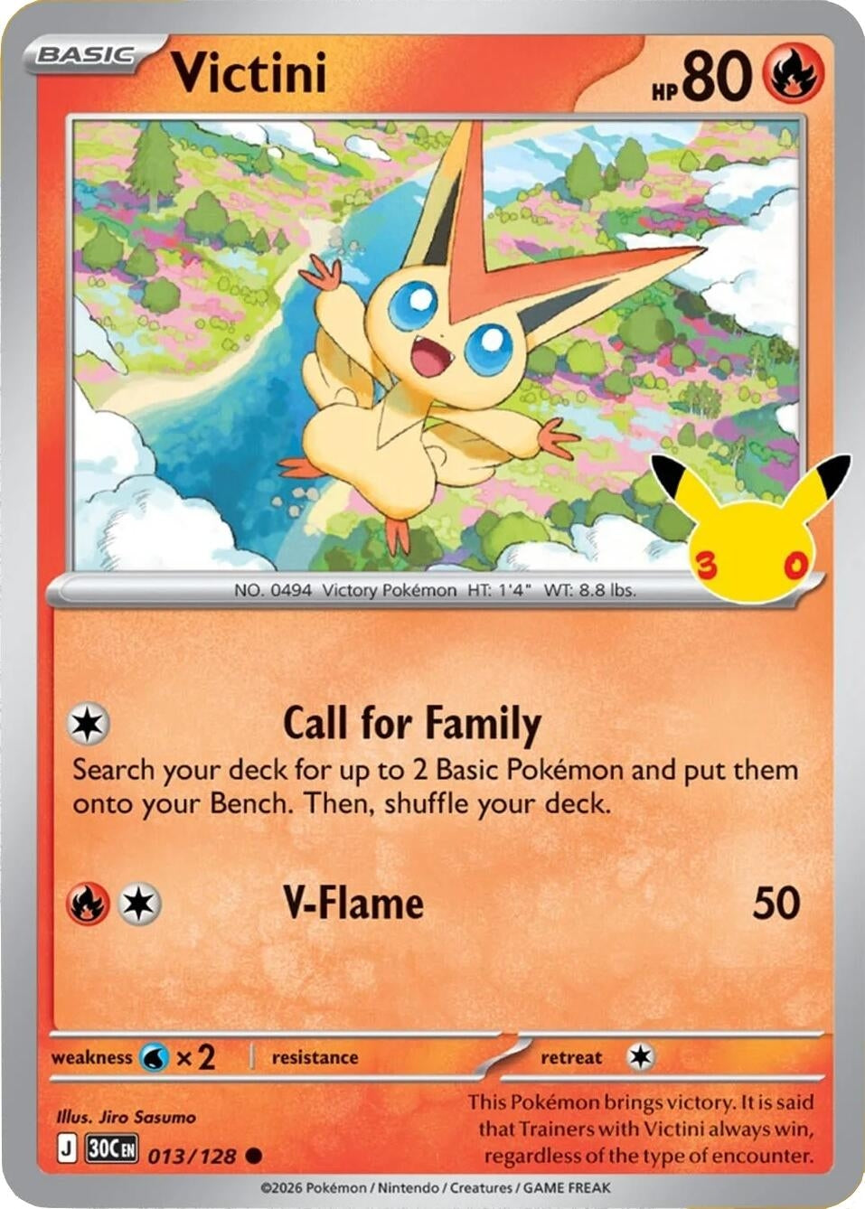 Image for (013/128) Victini (ME: 30th Celebration) (30C) - Pokemon