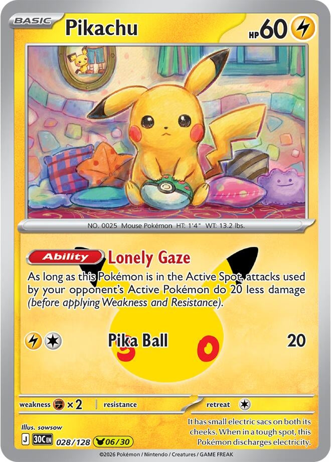 Image for (028/128) Pikachu (ME: 30th Celebration) (30C) - Pokemon