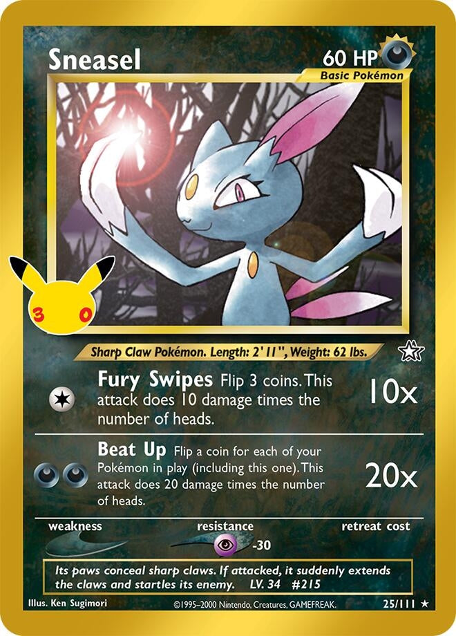 Image for (25/111) Sneasel (ME: 30th Celebration Classic Collection) (30C) - Pokemon