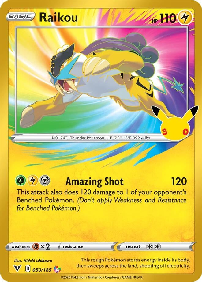 Image for (050/185) Raikou (ME: 30th Celebration Classic Collection) (30C) - Pokemon