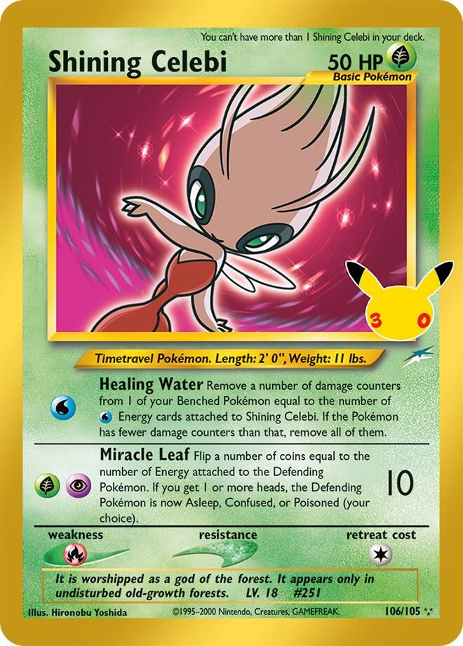 Image for (106/105) Shining Celebi (ME: 30th Celebration Classic Collection) (30C) - Pokemon