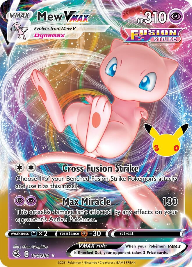 Image for (114/264) Mew VMAX (ME: 30th Celebration Classic Collection) (30C) - Pokemon