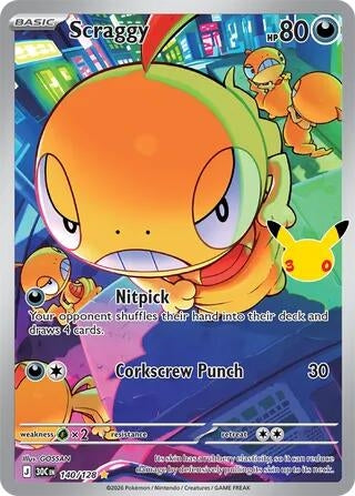 Image for (140/128) Scraggy (ME: 30th Celebration) (30C) - Pokemon