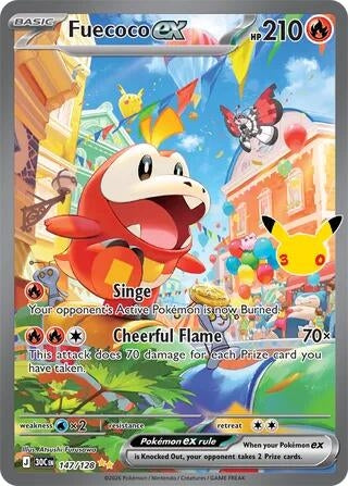 Image for (147/128) Fuecoco ex (ME: 30th Celebration) (30C) - Pokemon