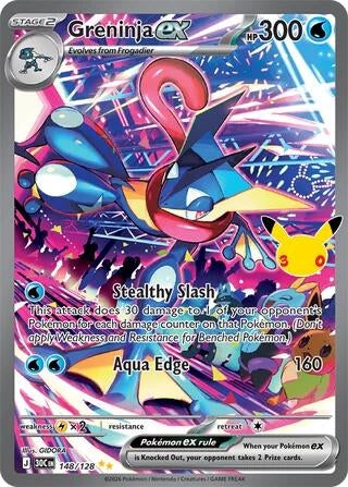 Image for (148/128) Greninja ex (ME: 30th Celebration) (30C) - Pokemon
