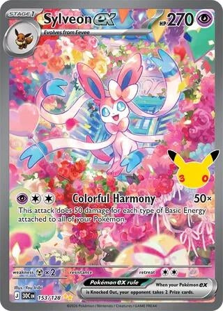 Image for (153/128) Sylveon ex (ME: 30th Celebration) (30C) - Pokemon