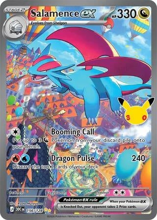 Image for (156/128) Salamence ex (ME: 30th Celebration) (30C) - Pokemon