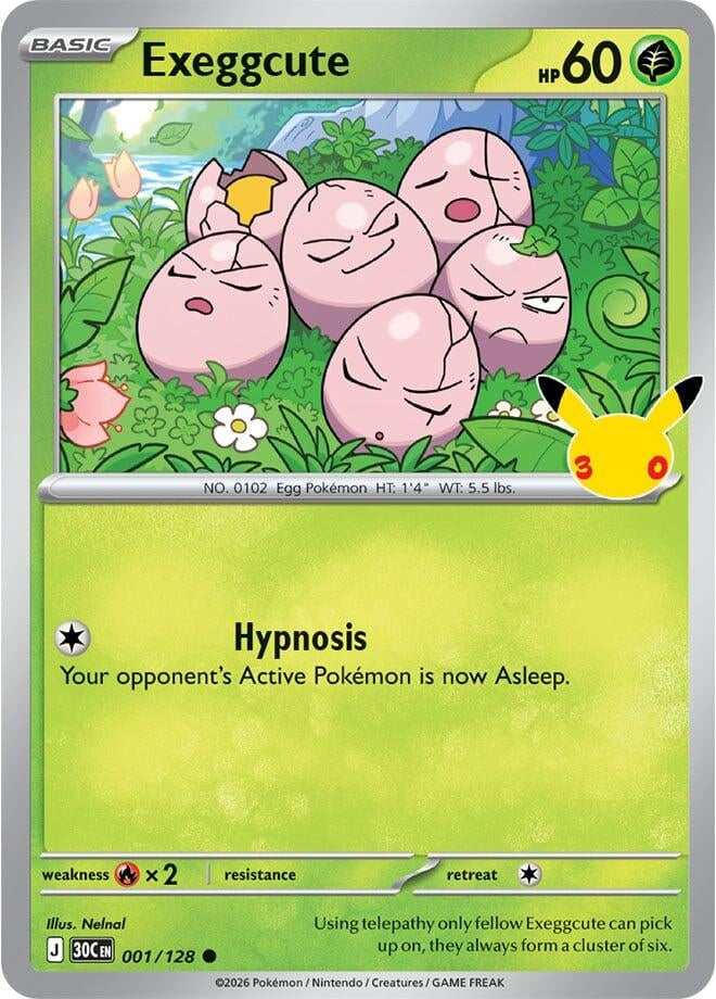Image for (001/128) Exeggcute (ME: 30th Celebration) (30C) - Pokemon
