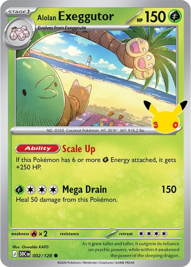 Image for (002/128) Alolan Exeggutor (ME: 30th Celebration) (30C) - Pokemon