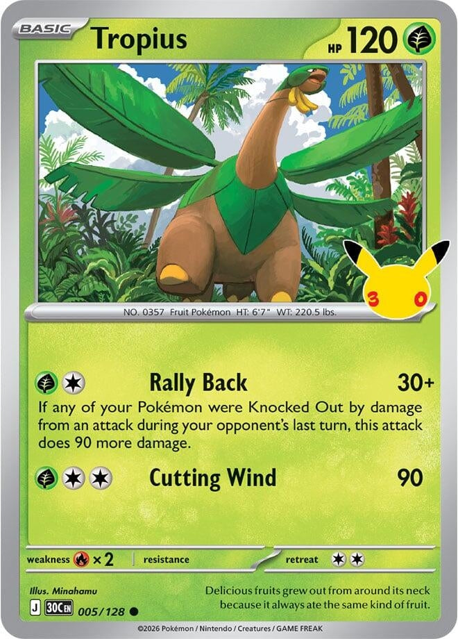 Image for (005/128) Tropius (ME: 30th Celebration) (30C) - Pokemon
