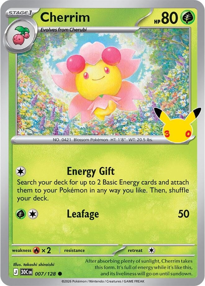 Image for (007/128) Cherrim (ME: 30th Celebration) (30C) - Pokemon