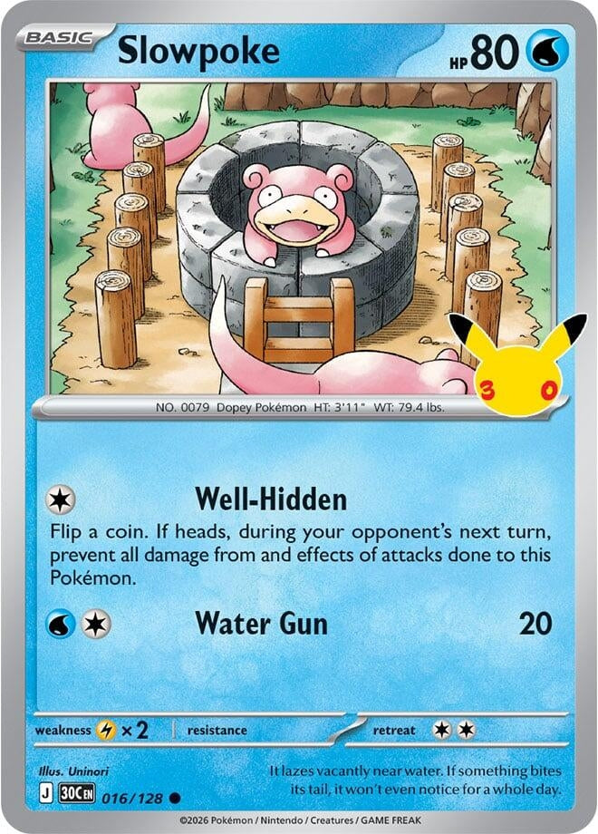 Image for (016/128) Slowpoke (ME: 30th Celebration) (30C) - Pokemon