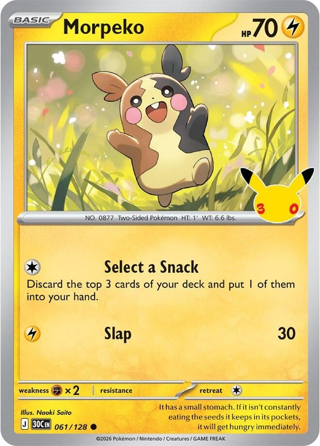 Image for (061/128) Morpeko (ME: 30th Celebration) (30C) - Pokemon