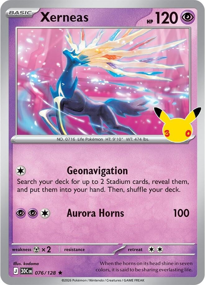 Image for (076/128) Xerneas (ME: 30th Celebration) (30C) - Pokemon