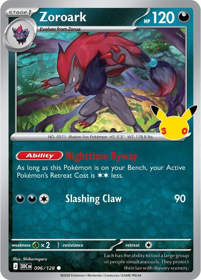 Image for (096/128) Zoroark (ME: 30th Celebration) (30C) - Pokemon