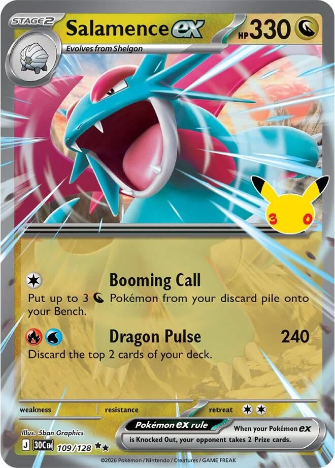 Image for (109/128) Salamence ex (ME: 30th Celebration) (30C) - Pokemon