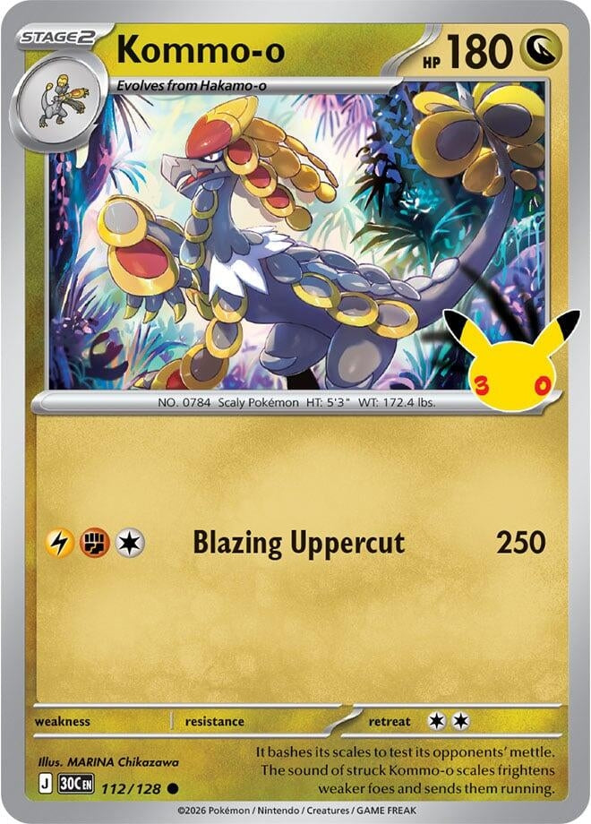 Image for (112/128) Kommo-o (ME: 30th Celebration) (30C) - Pokemon