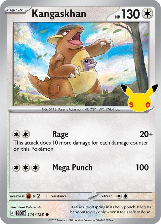 Image for (114/128) Kangaskhan (ME: 30th Celebration) (30C) - Pokemon