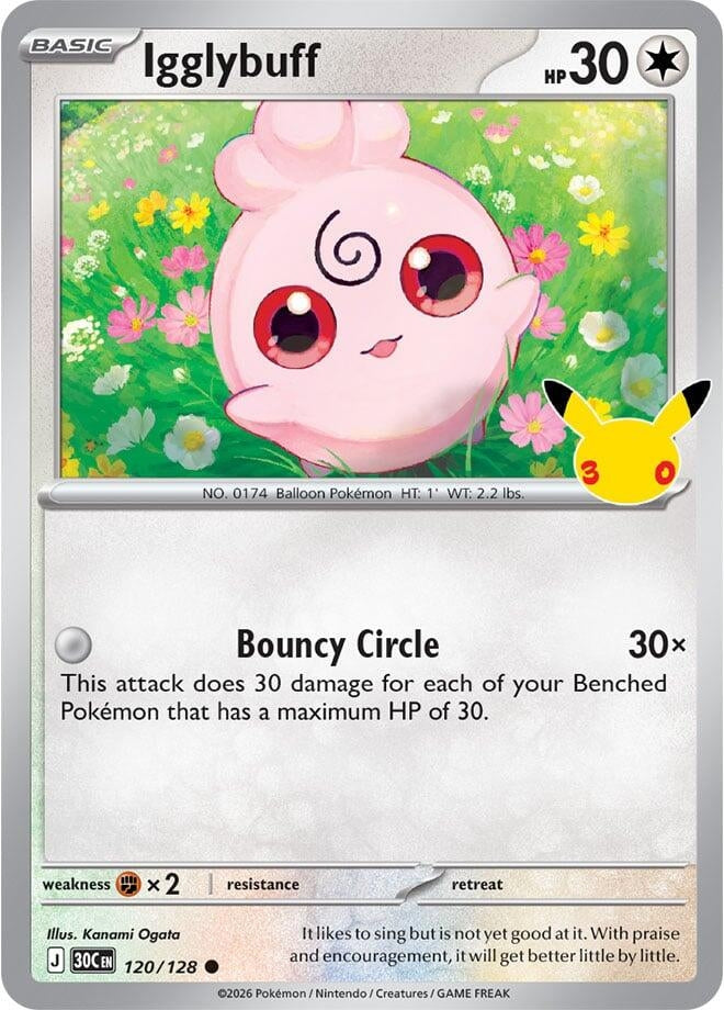 Image for (120/128) Igglybuff (ME: 30th Celebration) (30C) - Pokemon
